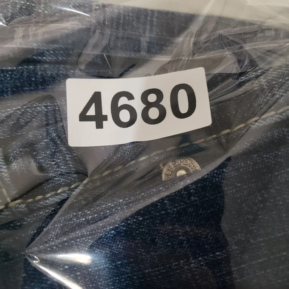Delf Jeans Mens 36x30 Dark Blue Wide Leg Baggy Y2K Streetwear Denim 6208
